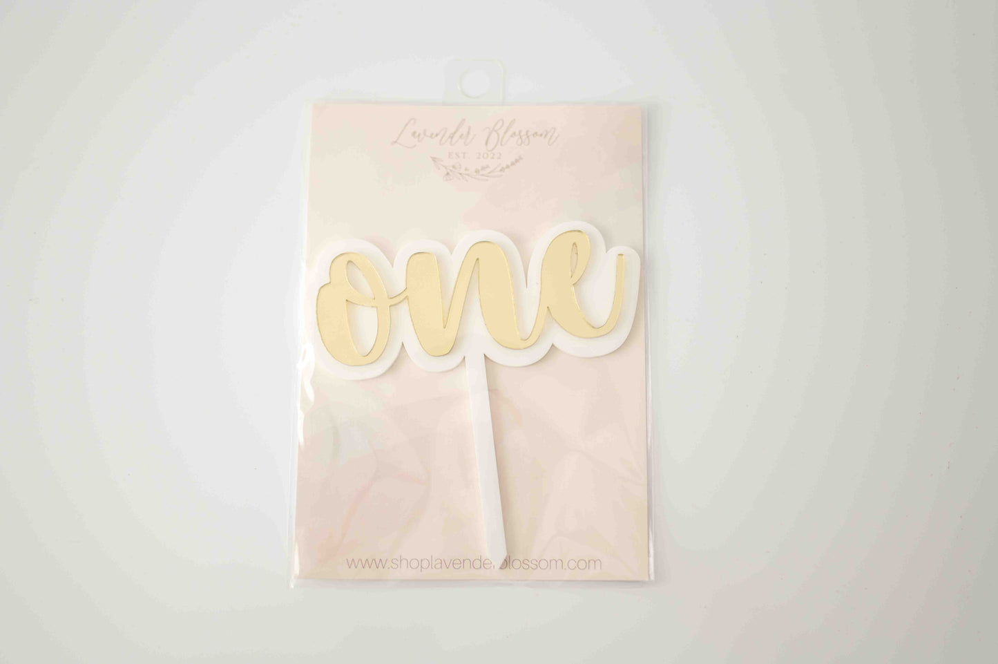 Gold Mirrored Acrylic Cake Toppers